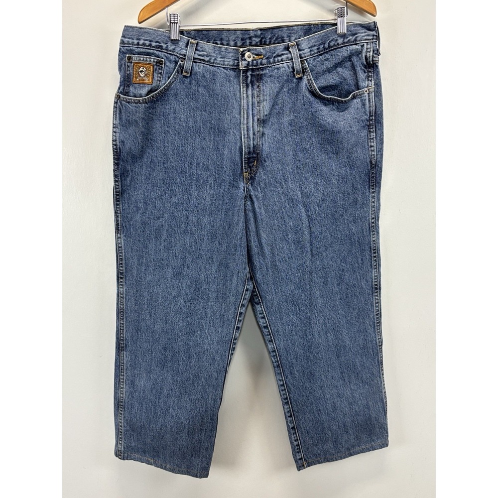 Cinch Jeans Mens 40x30 (40x25) Blue Denim Stretch 5 Pocket Denim Medium Wash